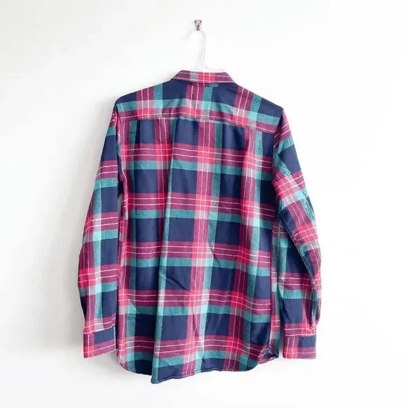 Modern Amusement Mens Shirt Casual Button Front Long Sleeve Plaid Red Large - Picture 2 of 7
